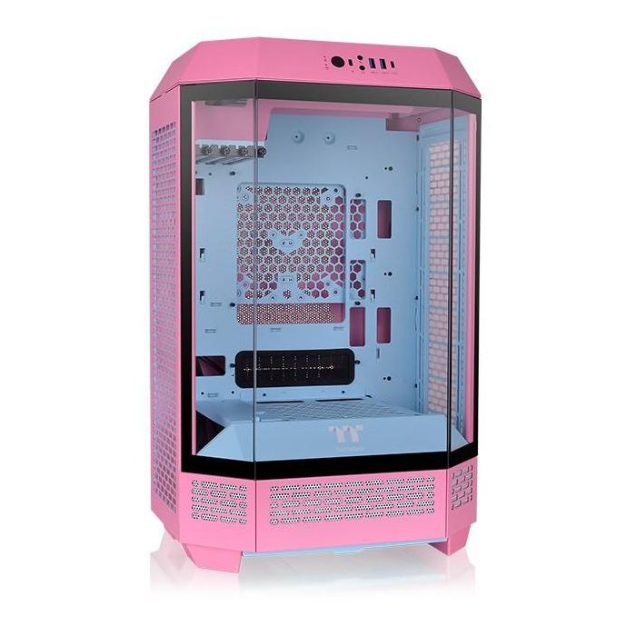 Thermaltake The Tower 300 Bubble Pink Micro Torre PC - Caja gaming de Metal y Vidrio Templado Rosado para placas Micro-ITX/Mini-ITX 2