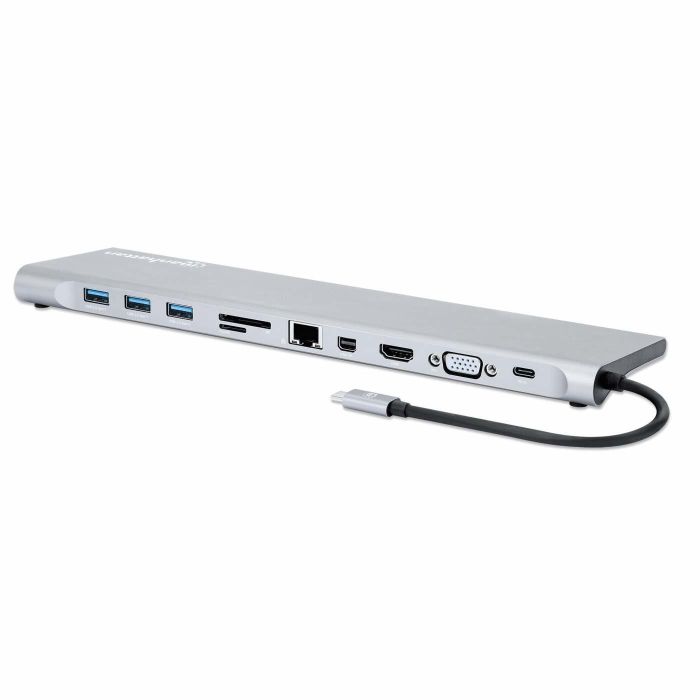 MANHATTAN USB-C ÜPD 11in1-Dockingstation MST für 3 Monitore 13