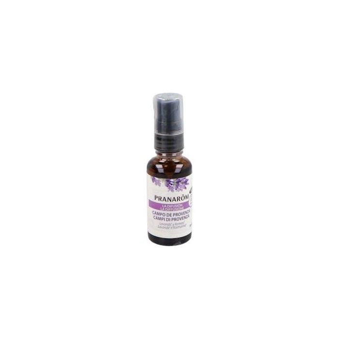 Pranarôm LA DIFUSIÓN Spray Aromaterapia Campo de Provenza Bio (ECO) con Lavanda, Ciprés y Romero para Ambiente Relajante 30 ml