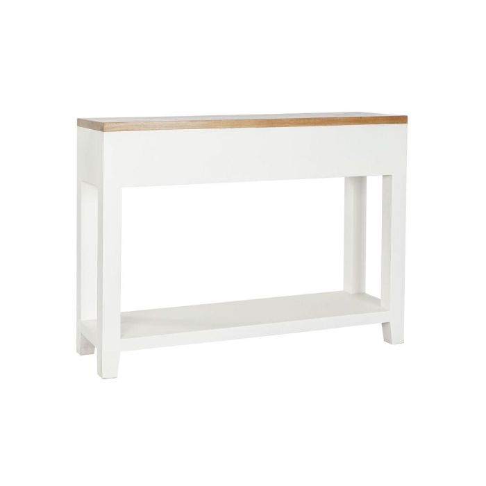 Mesa auxiliar DKD Home Decor Blanco Marrón Acacia Madera de mango 110 x 30 x 80 cm 1