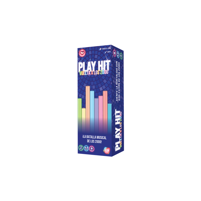 La Caja Juego de mesa Play HIT 2000 de cultura musical años 2000, 200 preguntas, 500 canciones para 2-10 jugadores (Edad 16+)