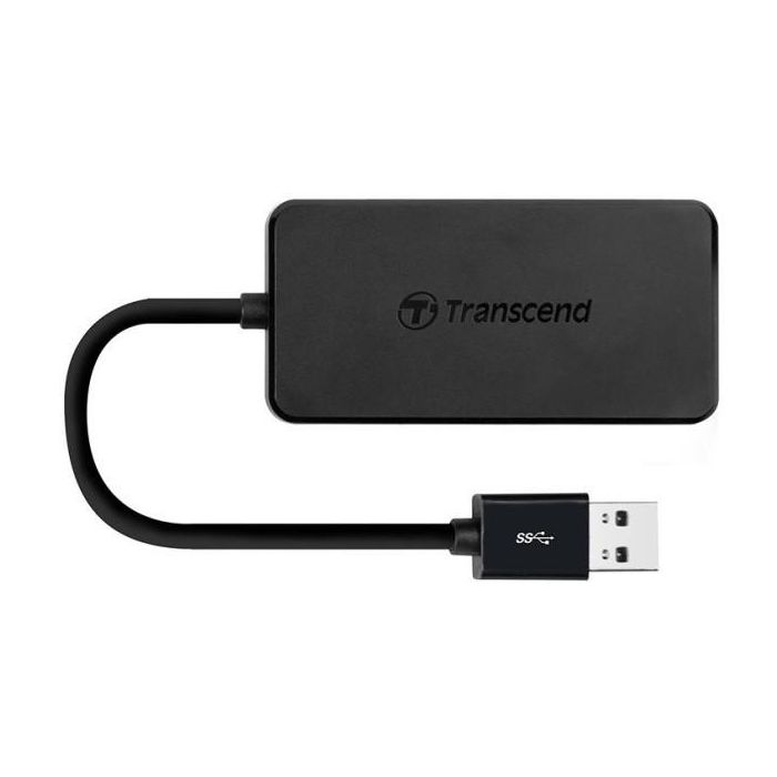 Transcend HUB2 Hub USB 3.0 de 4 Puertos Negro