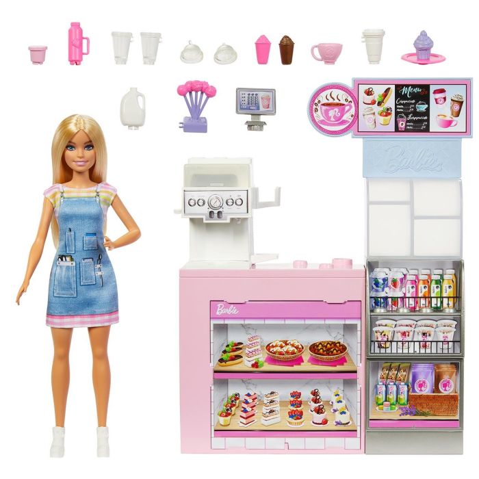 Mattel Barbie Muñeca y su Coffee Shop HXN94 Set de Juego para Niñas +3 Años 2 Mattel Barbie Muñeca y su Coffee Shop HXN94 Set de Juego para Niñas +3 Años 2