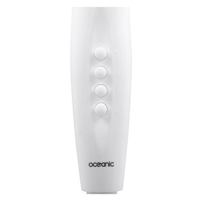 Ventilador de pie OCEANIC - 45W - Diámetro 40 cm - Altura regulable - Oscilación - Blanco 4 Ventilador de pie OCEANIC - 45W - Diámetro 40 cm - Altura regulable - Oscilación - Blanco 4