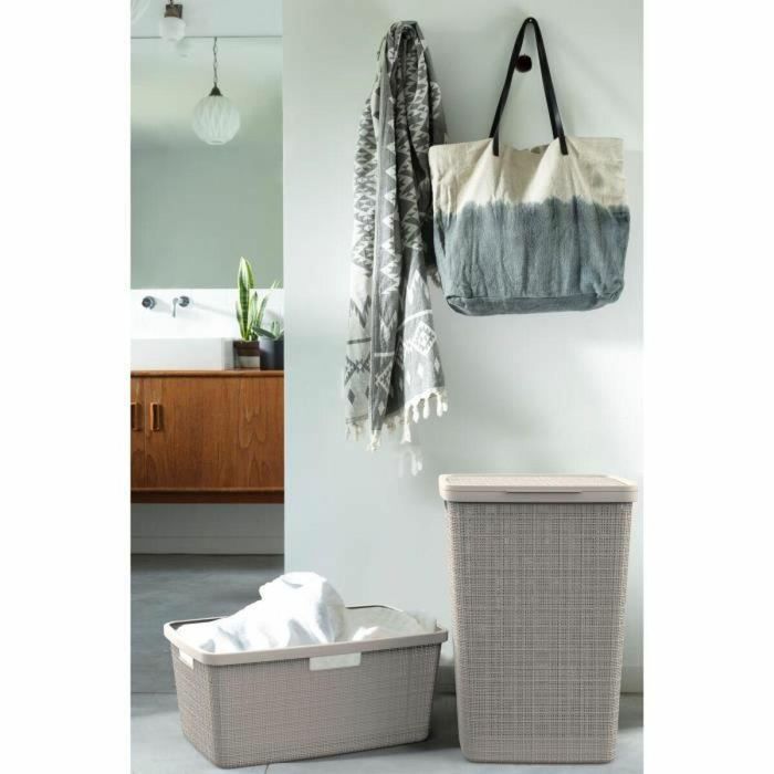 Curver Cofre de Lavandería Yute 58 L - Beige para Ropa Sucia y Almacenamiento del Hogar 6 Curver Cofre de Lavandería Yute 58 L - Beige para Ropa Sucia y Almacenamiento del Hogar 6