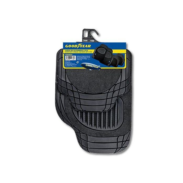 Goodyear Cs4 GOD9024 Alfombra Goma Moqueta Negra Compatible Mercedes Clase E W211/S211 2002-2009 Alta Resistencia Antideslizante 3