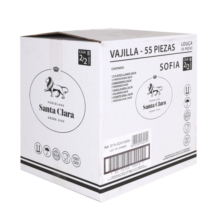 Vajilla Santa Clara 'Sofia' 55 Piezas - Elegancia y Estilo en tu Mesa 8
