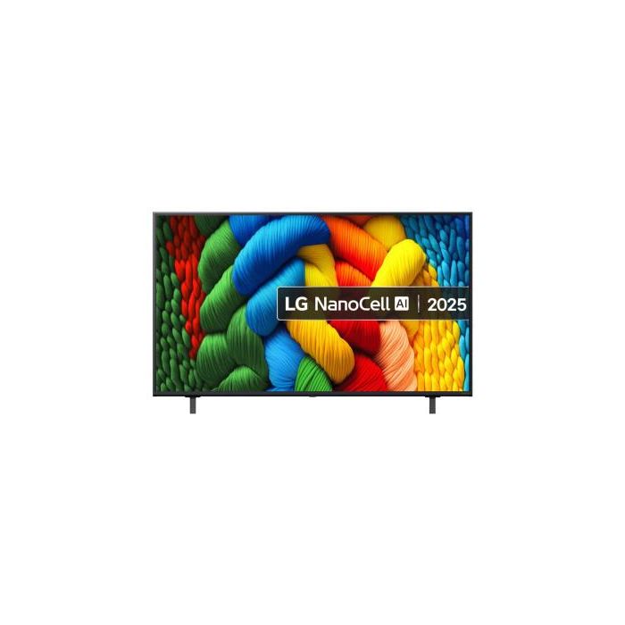 LG 55NANO80A6B Smart TV NanoCell 55 pulgadas 4K Ultra HD con AI ThinQ, webOS, HDR, Game Optimizer y Wi-Fi Negro