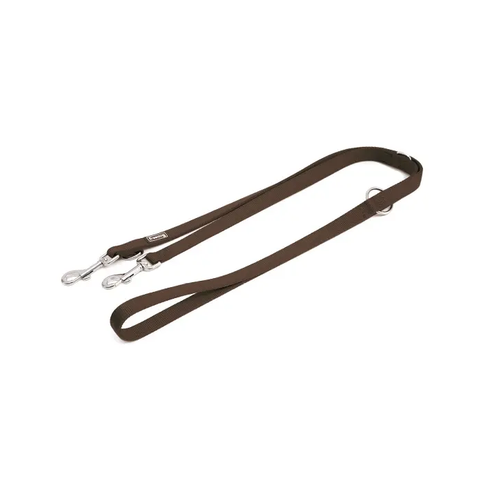 Freedog Correa de Adiestramiento en Nylon Marrón, 20 mm x 200 cm