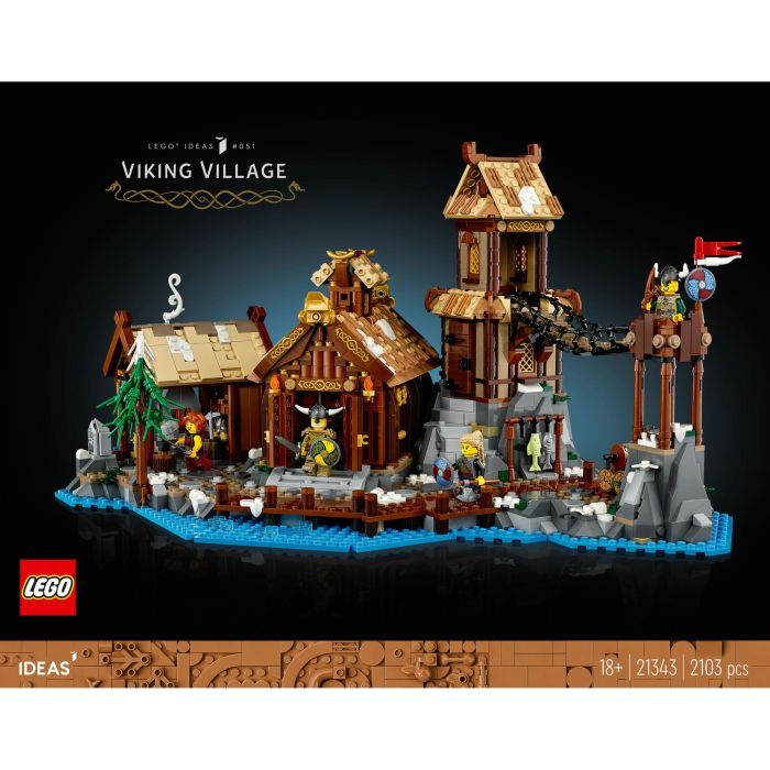 LEGO Ideas 21343 Poblado Vikingo, Juego de Construcción para Adultos con 2103 Piezas, Maqueta para Construir, Modelo para Decoración