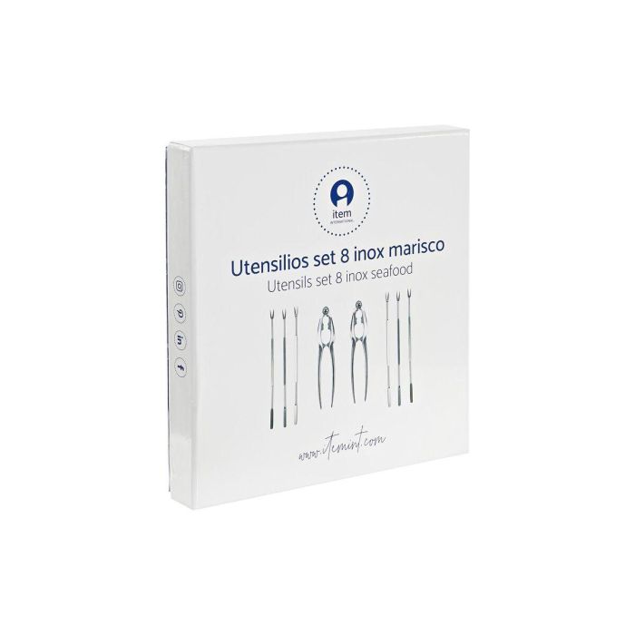 Utensilios DKD Home Decor Dorado 3 x 15 x 3 cm Set de 8 1