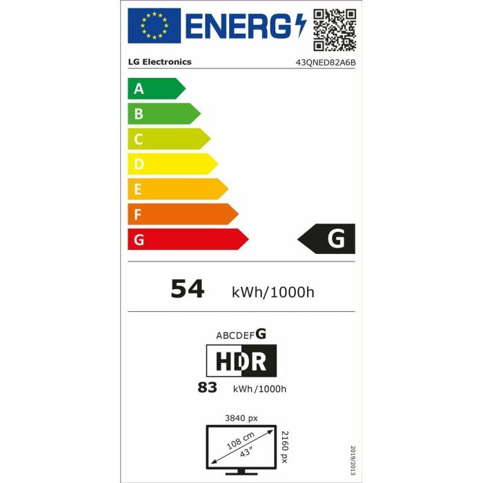 Smart TV LG 43QNED82A6B 43" 4K Ultra HD LED HDR Edge-LED QNED 1