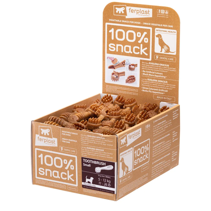 Ferplast Snack Cepillo Dientes Small con Alga Euglena 100 Unidades 0 Ferplast Snack Cepillo Dientes Small con Alga Euglena 100 Unidades 0