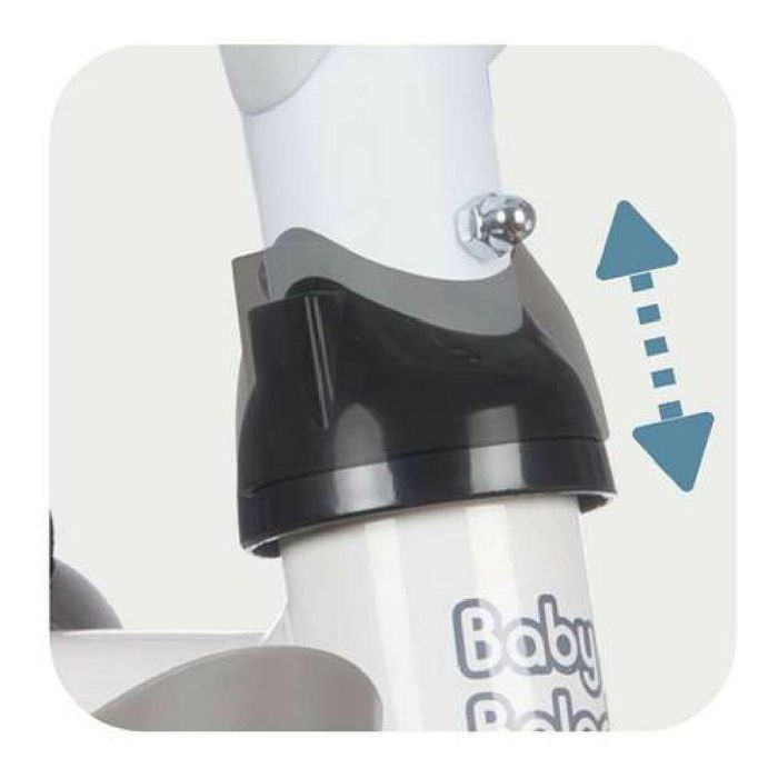 Smoby Triciclo Baby Balade Plus Azul Evolutivo con Asa Parental, Ruedas Silenciosas y Parasol 360° 1