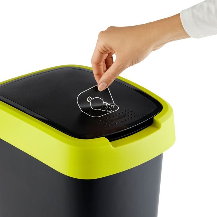 Cubo de basura Rotho Twist Lime Plástico 25 L 1