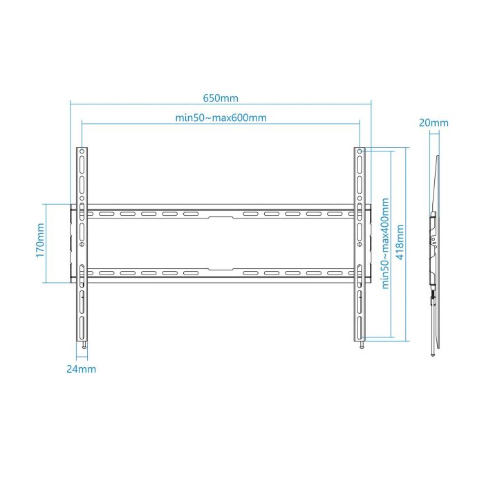 Soporte de Pared Fijo TooQ LP1080F-B para TV de 37-80"/ hasta 45kg 2 Soporte de Pared Fijo TooQ LP1080F-B para TV de 37-80"/ hasta 45kg 2
