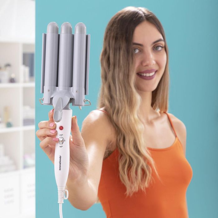 Rizador Moldeador Cerámico Triple Triler InnovaGoods 10 Rizador Moldeador Cerámico Triple Triler InnovaGoods 10