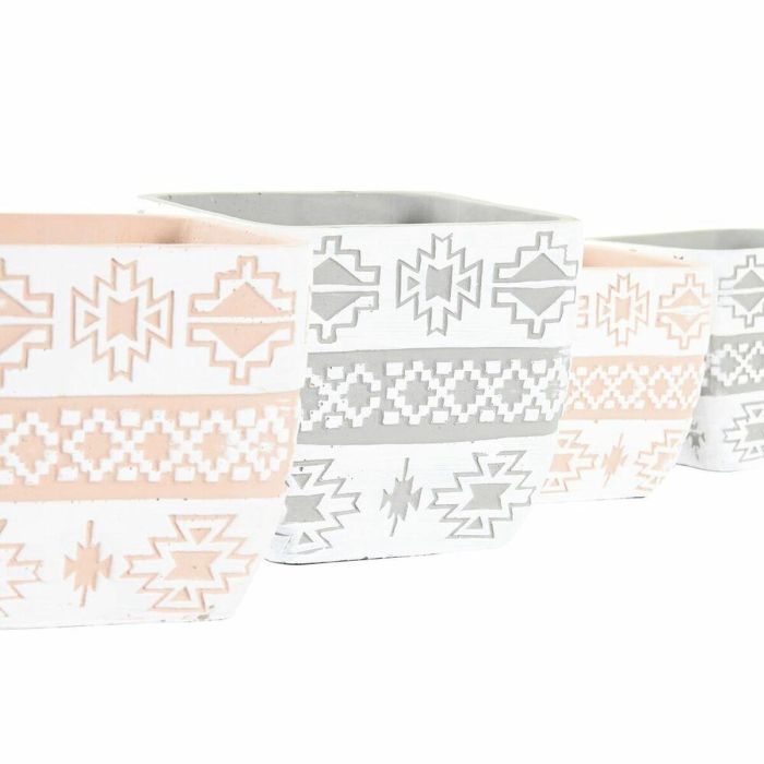 Macetero Tropical DKD Home Decor Gris Beige 14 x 13 x 14 cm Set de 2 (2 Unidades) 3 Macetero Tropical DKD Home Decor Gris Beige 14 x 13 x 14 cm Set de 2 (2 Unidades) 3