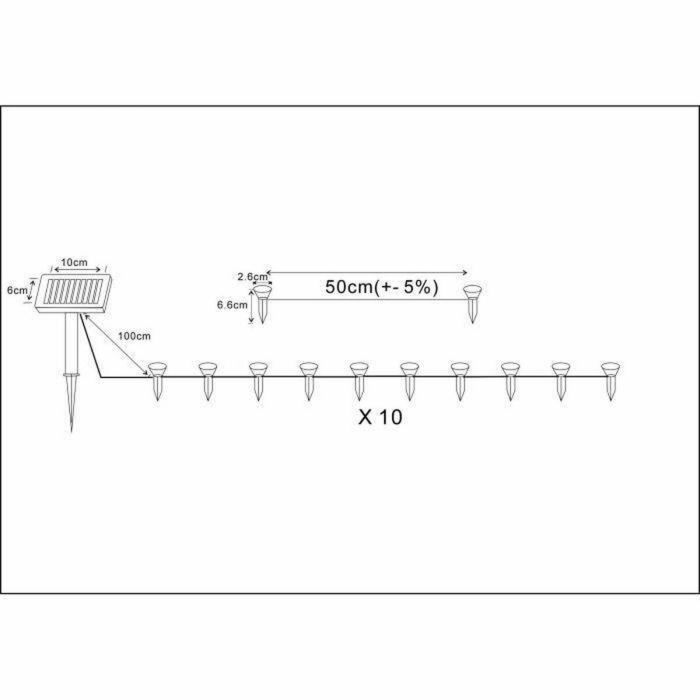 Galix Guirnalda de Energía Solar 10 LED SMD Blancos para Plantar Exterior 5m, 100 Lúmenes, Hasta 8 Horas de Autonomía 1 Galix Guirnalda de Energía Solar 10 LED SMD Blancos para Plantar Exterior 5m, 100 Lúmenes, Hasta 8 Horas de Autonomía 1