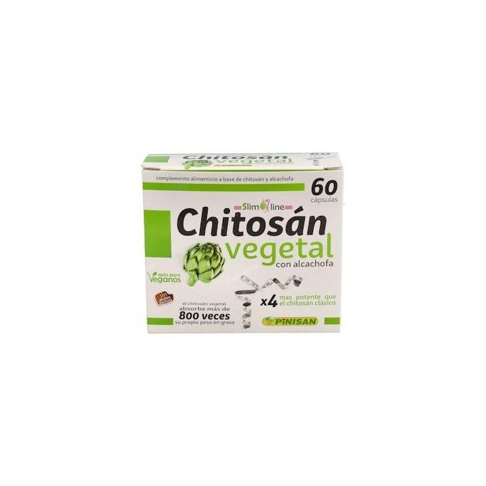 PINISAN Siluplan Chitosan Vegetal 60 Cápsulas - Absorbe Grasa y Saciedad - 100% Vegano