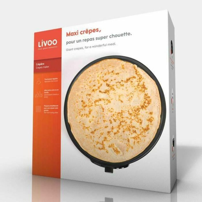 LIVOO DOP196 Crepiere 30cm 1000W - Negro 1