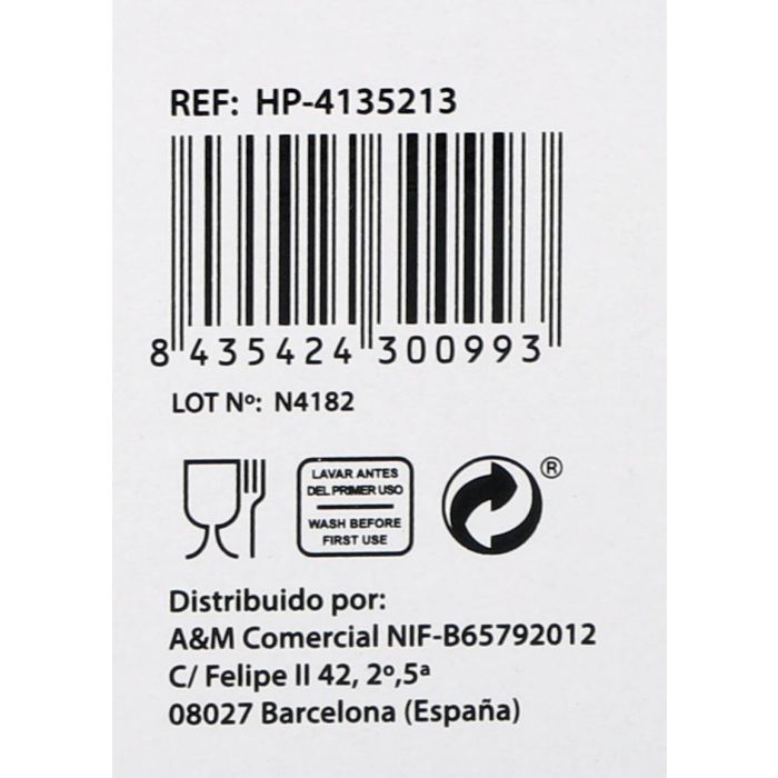 Inde Copa de Vino 'Vega', 36 cl - Copa para vino tinto o blanco, diámetro 6.4 x 20.2 cm, cristal (24 Unidades)