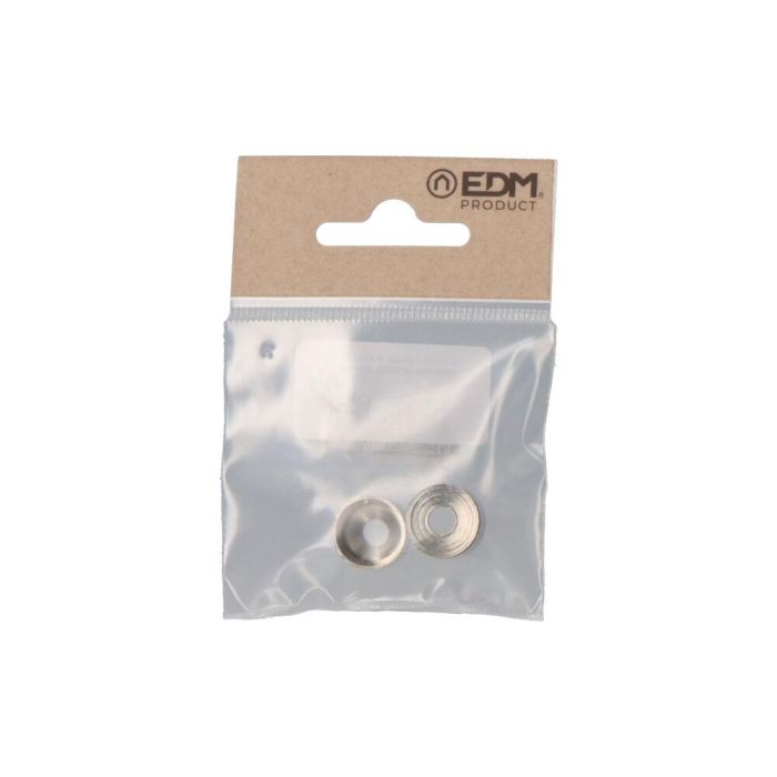 Edm Soporte barra armario níquel Ø12 mm - Pack 2 unid. 1