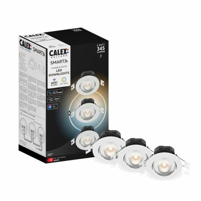 Calex CAL8712879149262 Foco LED Empotrable Orientable 5W con Temperatura de Color CCT Variable B-3 Calex CAL8712879149262 Foco LED Empotrable Orientable 5W con Temperatura de Color CCT Variable B-3
