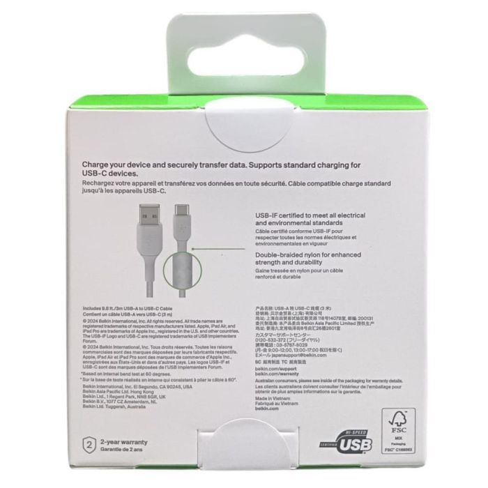 Cable Lightning Belkin CAB002BT3MWH Blanco 3 m 2