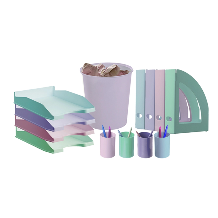 Archivo 2000 Bandeja Escritorio Ecogreen Apilable 3 Posiciones Reciclado Verde Pastel 345x255x60 mm 2