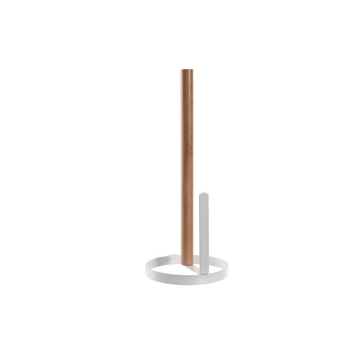 DKD Home Decor Yamazaki 22 Portarrollos de Baño de Metal y Pino, Colores Blanco y Natural, 13 x 31.5 x 13 cm 3