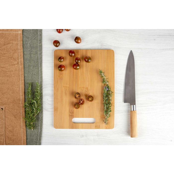 Tabla Cortar Bambu Rectangular Con Asa 38X28 Cm Kinvara (12 Unidades) 4 Tabla Cortar Bambu Rectangular Con Asa 38X28 Cm Kinvara (12 Unidades) 4