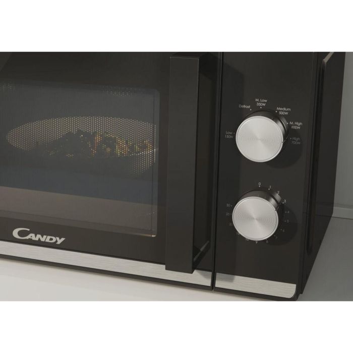Candy CMW20TNMB Lay Free Microondas Monofunción 20L 700W con Bandeja Giratoria 24.5 cm Negro Control Mecánico 2