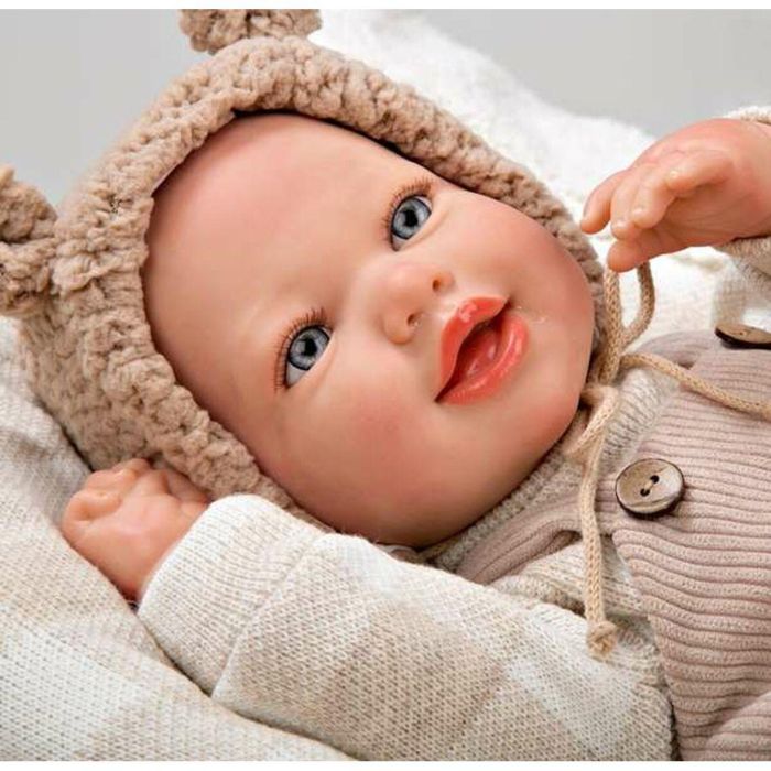 Muñecas Arias Muñeco Reborn Ruben, cuerpo blando, con cojín, 45 cm, para +3 años 4