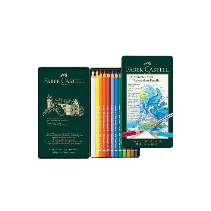 Lapices Acuarelables Faber-Castell Albrecht Dürer Estuche Metal De 12