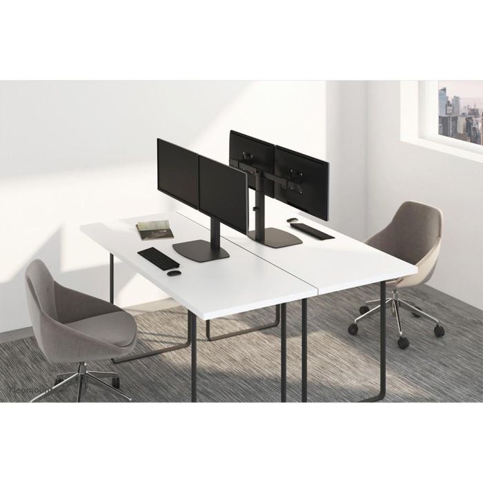 Neomounts FPMA-D865DBLACK Soporte de Escritorio para 2 Monitores 10-27" con Resorte de Gas, VESA 100x100mm, Ajustable, Negro 5
