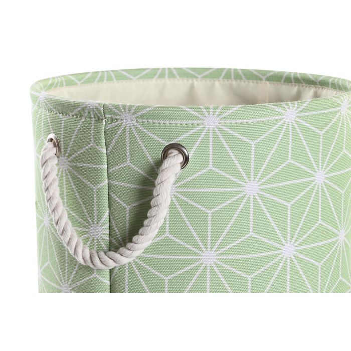 DKD Home Decor Cesta de Almacenamiento Urban Set de 3 Piezas Verde Beige 30x30x35 cm en Poliester y Eva con Diseño Geométrico 1 DKD Home Decor Cesta de Almacenamiento Urban Set de 3 Piezas Verde Beige 30x30x35 cm en Poliester y Eva con Diseño Geométrico 1