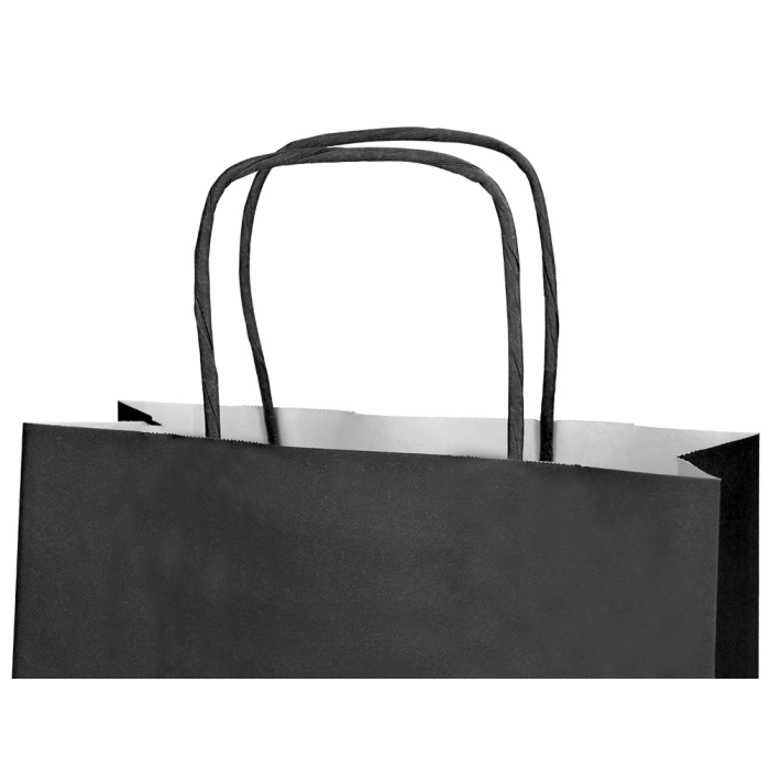 Bolsa Papel Q-Connect Celulosa Negro M Con Asa Retorcida 270x370X12 mm 25 unidades 6