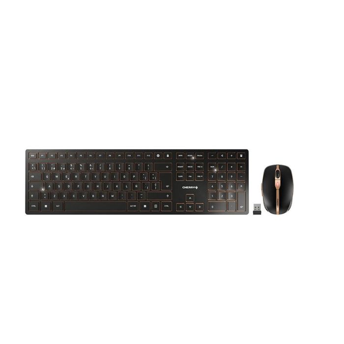 Cherry Teclado + Ratón Inalámbrico DW 9100 SLIM, Bluetooth/RF 2.4 GHz, Recargable, hasta 2400 dpi, Kit Oficina 1