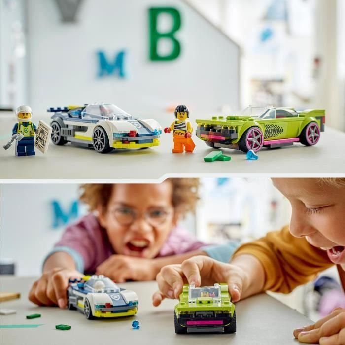 Lego Juego de Construcción City Coche de Policía y Potente Deportivo, Set para Niños a partir de 6 años 4 Lego Juego de Construcción City Coche de Policía y Potente Deportivo, Set para Niños a partir de 6 años 4