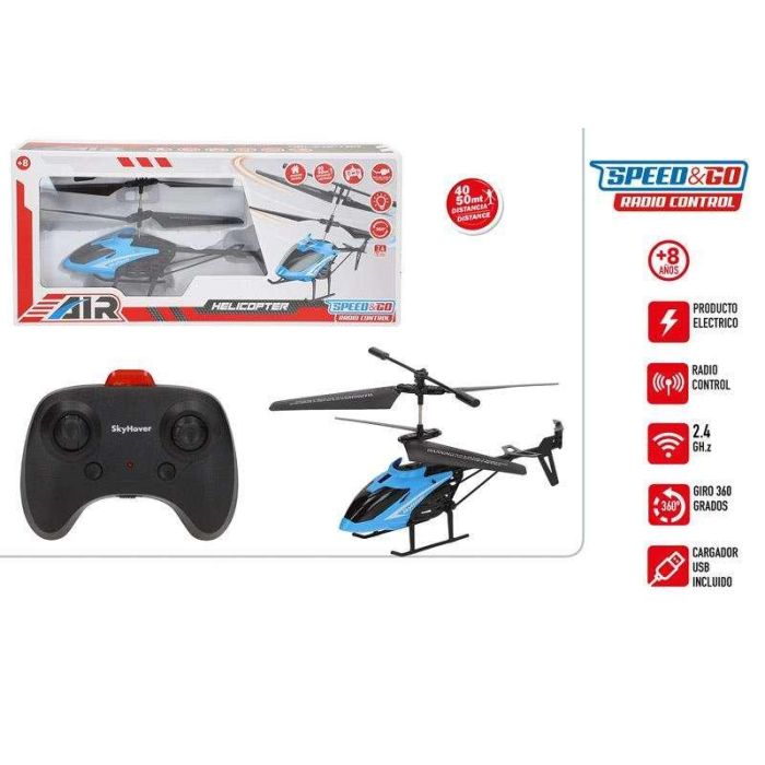 Helicóptero radio control 20 cm con luz.2.4 ghz giro 360 grados. cargador usb. distancia 50 metros. 1 Helicóptero radio control 20 cm con luz.2.4 ghz giro 360 grados. cargador usb. distancia 50 metros. 1