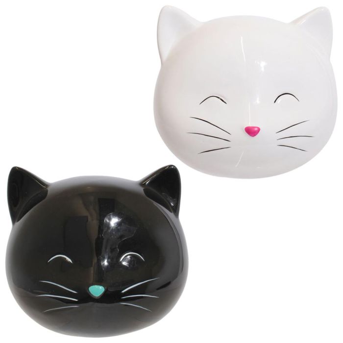 Home Deco Factory Hucha Gato 13.6x12x12 cm Colores Surtidos (Blanco, Negro) 2 Home Deco Factory Hucha Gato 13.6x12x12 cm Colores Surtidos (Blanco, Negro) 2