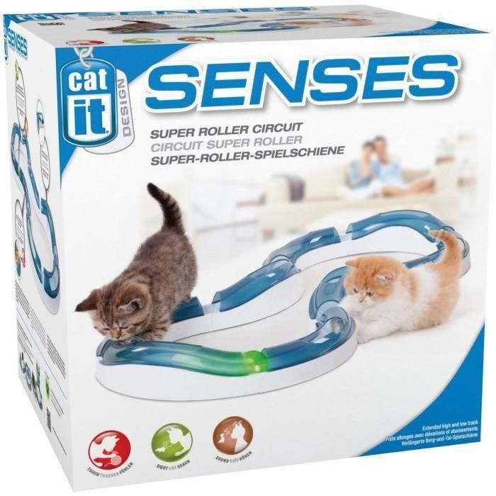 Catit 50736 Juguete para gatos Senses 2.0 Super Roller Circuit - Circuito de juego con pelota 2