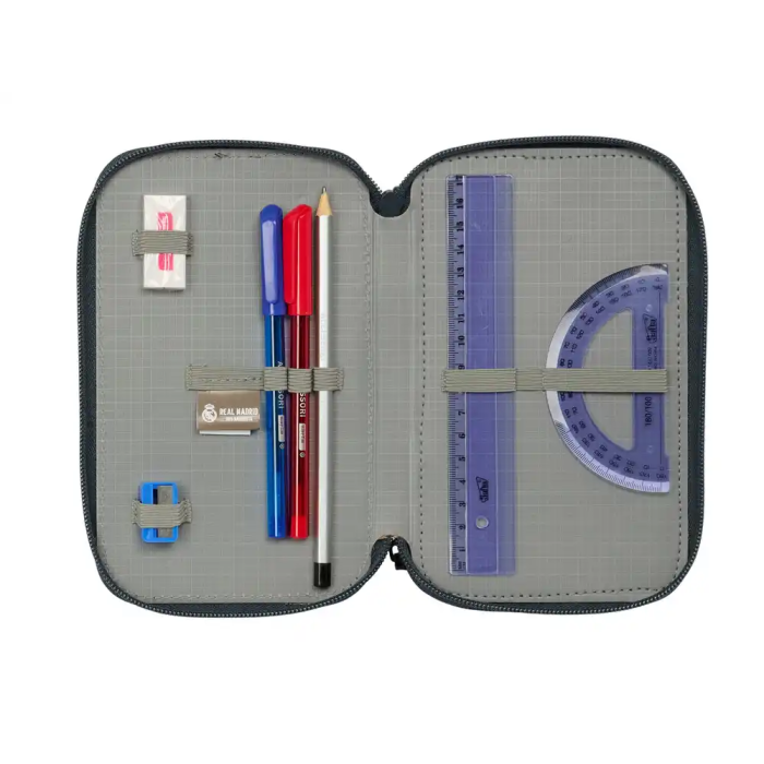 Safta Plumier Triple Real Madrid Equip. 25/26 37 pcs 12,5x19,5x5,5 cm 3