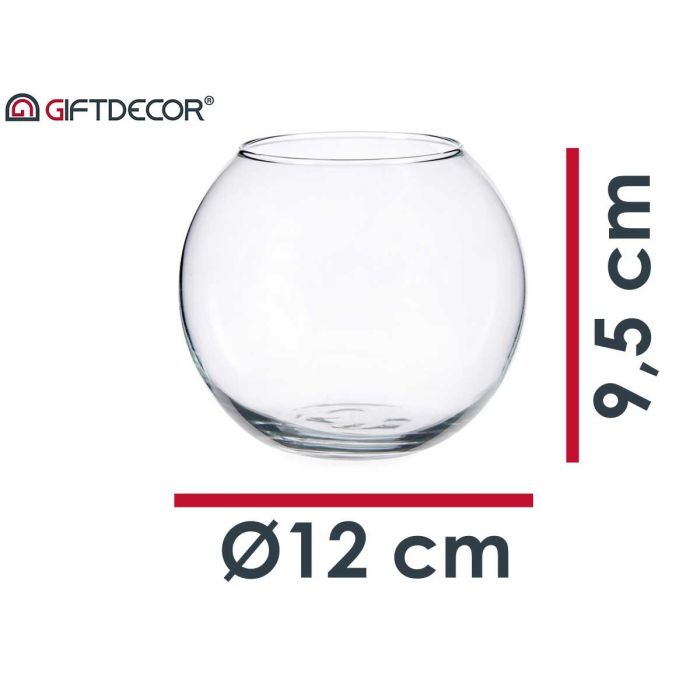 Pecera Mini Diam 12 cm - Cristal Transparente, 750 ml - Giftdecor (24 Unidades) 4 Pecera Mini Diam 12 cm - Cristal Transparente, 750 ml - Giftdecor (24 Unidades) 4