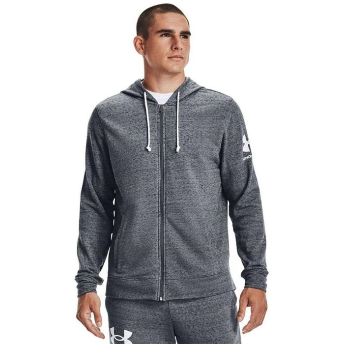Chaqueta Deportiva para Hombre Under Armour Terry Negro Gris oscuro 4