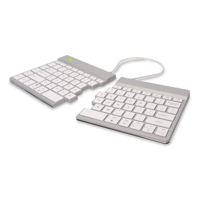R-Go Tools Ergonomic keyboard R-Go Split Break with break software, ergonomic split keyboard, QWERTY (US), Bluetooth, white R-Go Tools Ergonomic keyboard R-Go Split Break with break software, ergonomic split keyboard, QWERTY (US), Bluetooth, white