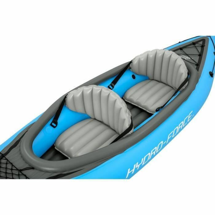 Bestway BES6941607358030 Kayak Hinchable Hydro-Force Cove Champion X2, 2 Plazas, 331x88cm, 180kg Máx, 2 Remos, Aletas Extraíbles 3