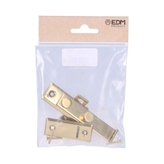 Pestillo reversible latón pulido 8cm 1 Pestillo reversible latón pulido 8cm 1