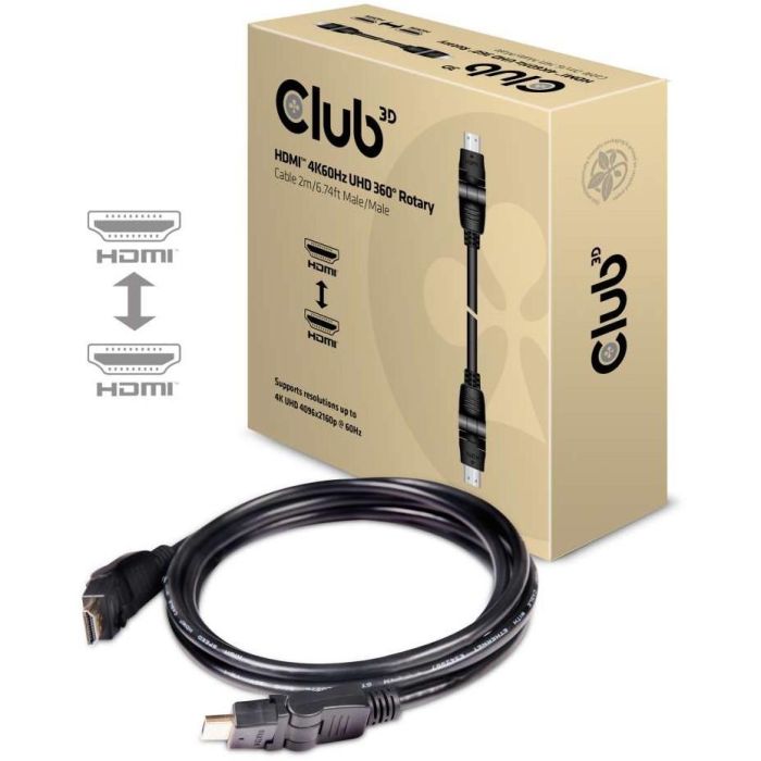 Club3D HDMI-Kabel A -> A 2.0 360° Drehbar 4K60Hz UHD 2 Meter retail 5 Club3D HDMI-Kabel A -> A 2.0 360° Drehbar 4K60Hz UHD 2 Meter retail 5